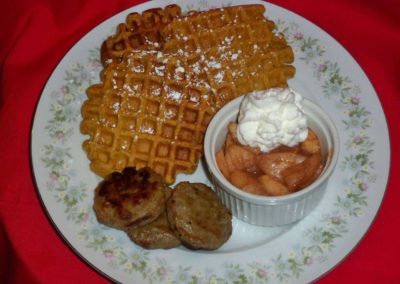 Sweet Potato, Waffles, Hot Apples - Inn on Maple Street B&B, Pennsylvania
