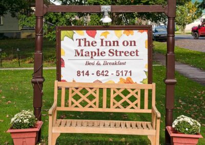 2013 Bench Sign - Inn on Maple Street Bed and Breakfast